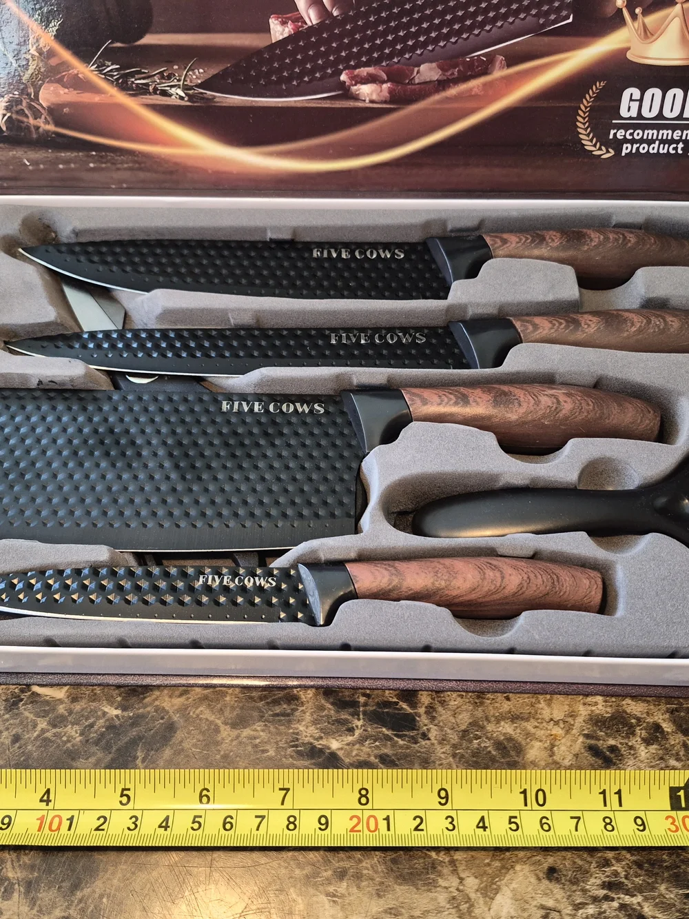FIVE COWS Kitchen Knife Set 6 Piece Set NIB   The FIVE COWS Kitchen Knife Set is
